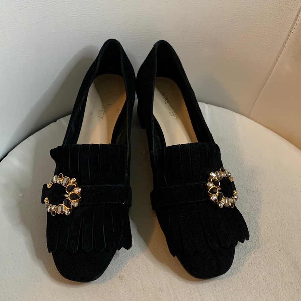 Nine West Black Wadley Suede Shoes